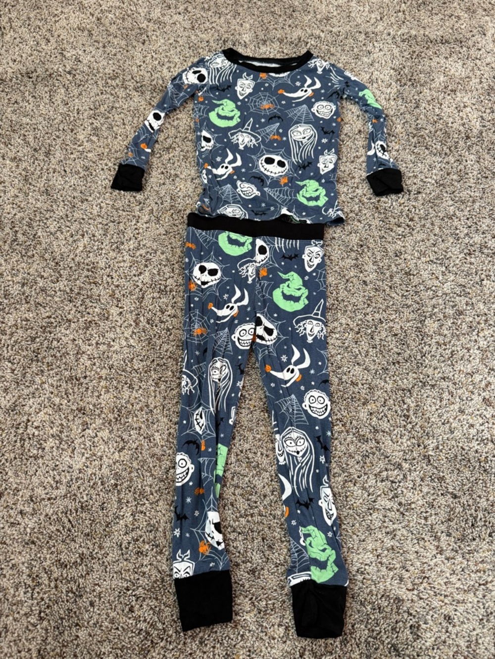 Little Sleepies Bamboo Disney Nightmare Before Christmas Halloween PJs- Size 2T